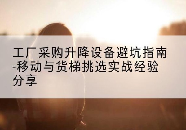 瑞安移动式升降机怎么选-工厂采购升降设备避坑指南-移动与货梯挑选实战经验分享