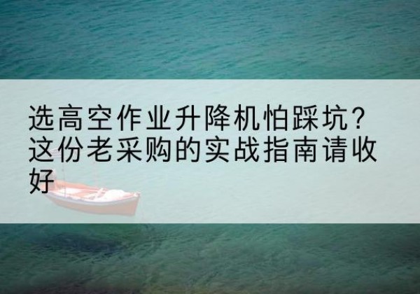 瑞安高空作业升降机厂家推荐-选高空作业升降机怕踩坑？这份老采购的实战指南请收好